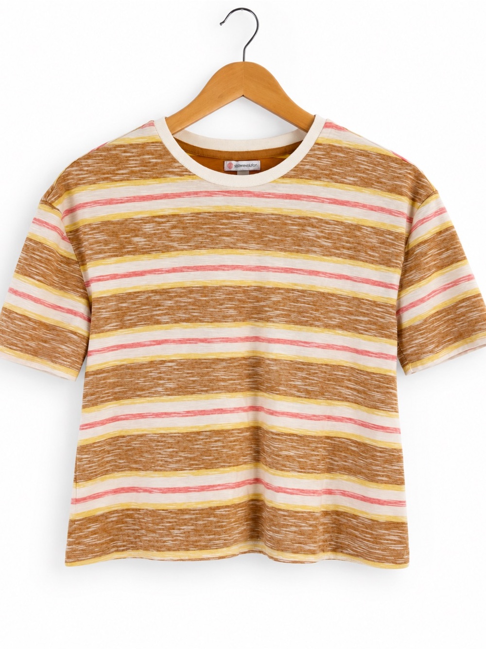 Sisstr surf Xs coastal beach stripe boxy slub causal short sleeve layer shirt